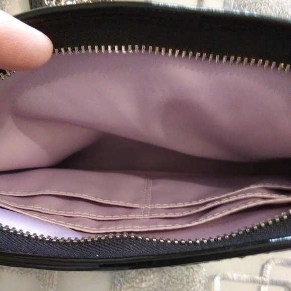 NWOT MINT COACH Black Poppy Sequin Clutch w/ Shoulder Chain - Picture 6 of 10